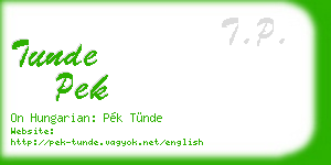 tunde pek business card